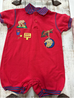 Baby Unbranded Puppy Playground Romper Red‎ Blue 12-18 Months
